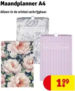 Kruidvat Maandplanner A4 aanbieding