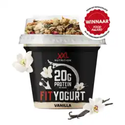 Albert Heijn XXL Nutrition Fit yoghurt protein vanilla aanbieding