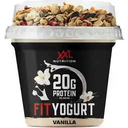 Albert Heijn XXL Nutrition Fit yoghurt protein vanilla aanbieding