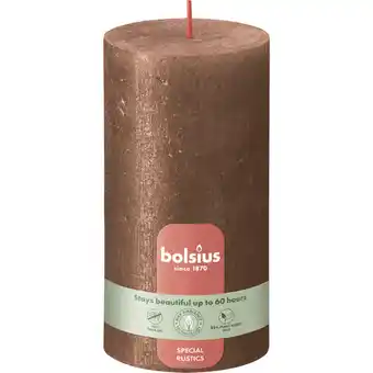 Albert Heijn Bolsius Rustieke kaars 13cm koper aanbieding