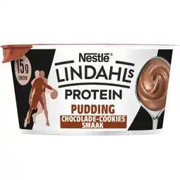 Albert Heijn Lindahls Protein pudding chocolade-cookies smaak aanbieding