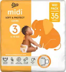 Albert Heijn Etos Midi soft & protect luiers maat 3 aanbieding