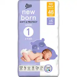 Albert Heijn Etos New born soft & protect luiers maat 1 aanbieding