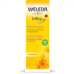 Albert Heijn Weleda Baby calendula gezichtscrème aanbieding