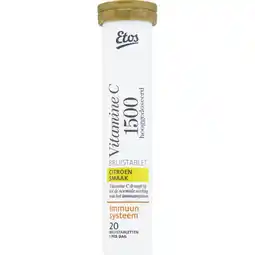 Albert Heijn Etos Vitamine C 1500 bruistabletten citroen aanbieding