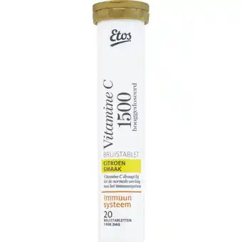 Albert Heijn Etos Vitamine C 1500 bruistabletten citroen aanbieding