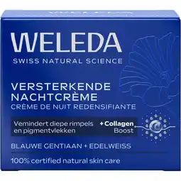 Albert Heijn Weleda Blauwe gentiaan & edelweiss nachtcreme aanbieding