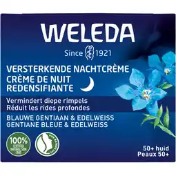 Albert Heijn Weleda Blauwe gentiaan & edelweiss nachtcreme aanbieding