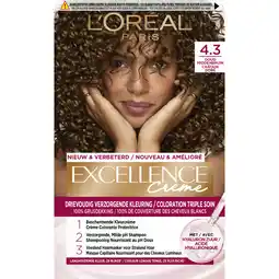 Albert Heijn L'Oréal Excellence crème 4.3 midden goudbruin aanbieding