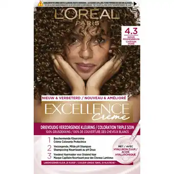 Albert Heijn L'Oréal Excellence crème 4.3 midden goudbruin aanbieding