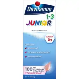 Albert Heijn Davitamon Junior multivitamines framboos 1-3 jaar aanbieding