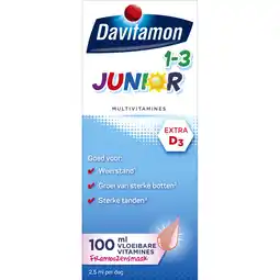 Albert Heijn Davitamon Junior multivitamines framboos 1-3 jaar aanbieding