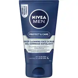 Albert Heijn NIVEA For men face scrub deep cleaning aanbieding