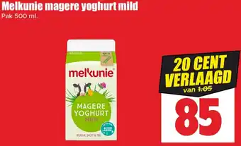 Dirk Melkunie magere yoghurt mild aanbieding