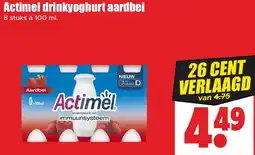 Dirk Actimel drinkyoghurt aardbei aanbieding