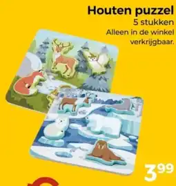 Trekpleister Houten puzzel aanbieding