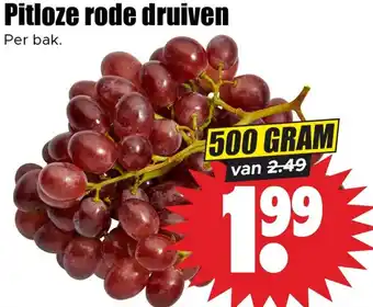 Dirk Pitloze rode druiven aanbieding