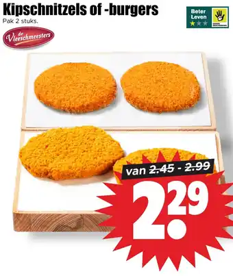Dirk Kipschnitzels of burgers aanbieding
