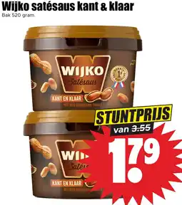 Dirk Wijko satésaus kant & klaar aanbieding