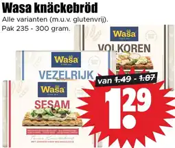 Dirk Wasa knäckebröd aanbieding