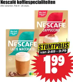 Dirk Nescafé koffiespecialiteiten aanbieding