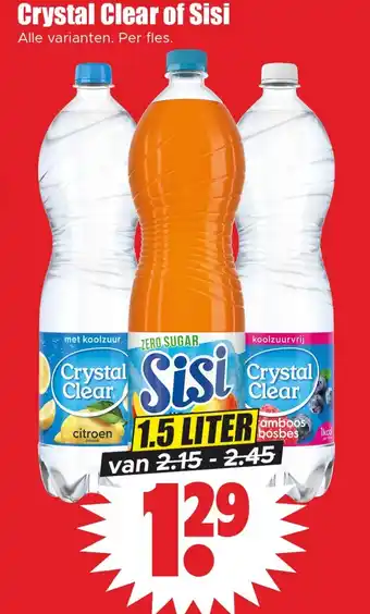 Dirk Crystal Clear of Sisi aanbieding