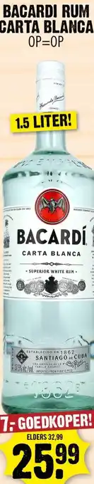 Dirk Bacardi Rum Carta Blanca aanbieding