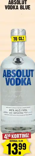 Dirk Absolut Vodka Blue aanbieding
