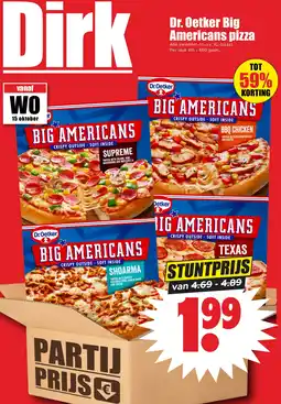 Dirk Dr. Oetker Big Americans pizza aanbieding