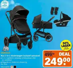 Albert Heijn Deryan Noa 3-in-1 kinderwagen inclusief autostoel aanbieding