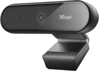 MediaMarkt TRUST Tyro - Full HD (1080p) Webcam - Zwart - Inclusief statief - Ingebouwde microfoon aanbieding
