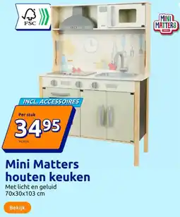 Action Mini Matters houten keuken aanbieding