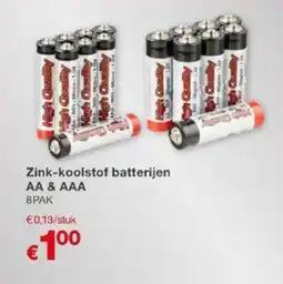 Kik Zink-koolstof batterijen AA & AAA aanbieding