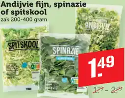 Dagwinkel Andijvie fijn, spinazie of spitskool aanbieding