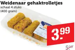 Dagwinkel Weidenaar gehaktrolletjes aanbieding