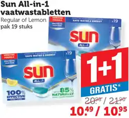 Dagwinkel Sun All-in-1 vaatwastabletten aanbieding