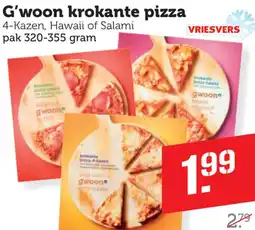Dagwinkel G'woon krokante pizza aanbieding