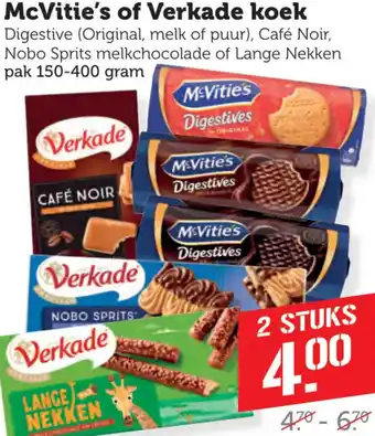 Dagwinkel McVitie's of Verkade koek aanbieding