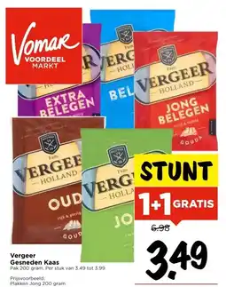 Vomar Voordeelmarkt Vergeer Gesneden Kaas aanbieding