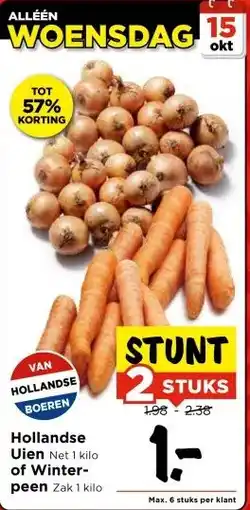 Vomar Voordeelmarkt Hollandse Uien of Winter- peen aanbieding