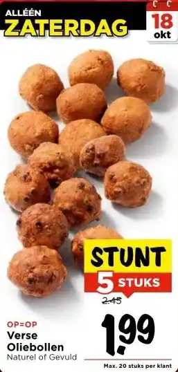 Vomar Voordeelmarkt Verse Oliebollen aanbieding