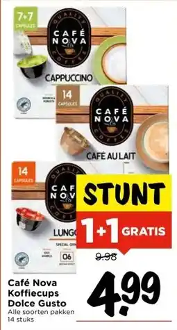 Vomar Voordeelmarkt Café Nova Koffiecups Dolce Gusto aanbieding