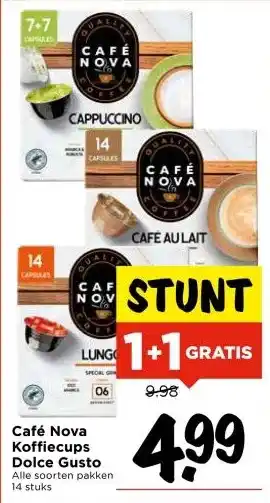 Vomar Voordeelmarkt Café Nova Koffiecups Dolce Gusto aanbieding