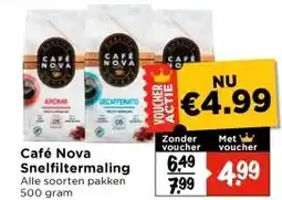 Vomar Voordeelmarkt Café Nova Snelfiltermaling aanbieding