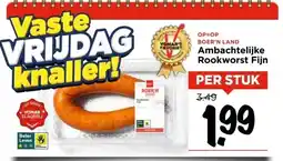 Vomar Voordeelmarkt Ambachtelijke Rookworst Fijn aanbieding