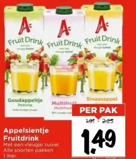 Vomar Voordeelmarkt Appelsientje Fruitdrink aanbieding