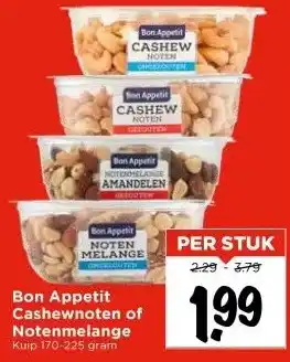 Vomar Voordeelmarkt Bon Appetit Cashewnoten of Notenmelange aanbieding