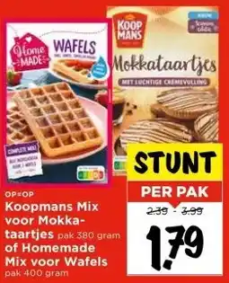 Vomar Voordeelmarkt Koopmans Mix voor Mokka- taartjes of Homemade Mix voor Wafels aanbieding
