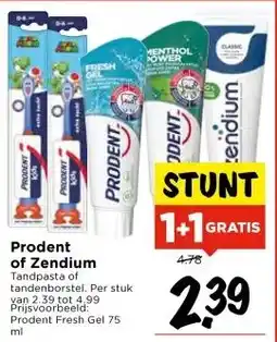 Vomar Voordeelmarkt Prodent of Zendium aanbieding