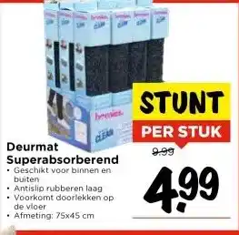 Vomar Voordeelmarkt Deurmat Superabsorberend aanbieding